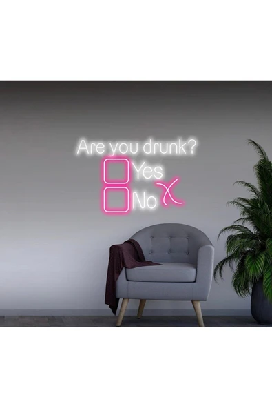 Are you drunk? Yazılı ve Şekilli Neon Tabela ürün görseli 1