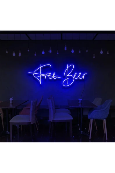 Free Beer Yazılı Neon Tabela ürün görseli 1