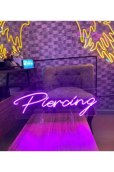 Piercing Yazılı Neon Tabela - Resim 3
