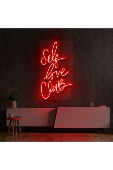 Self Love Club Yazılı Neon Tabela ürün görseli 1