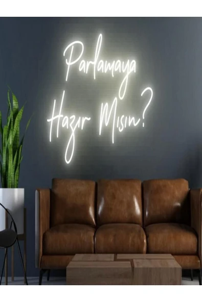 Parlamaya Hazır Mısın? Yazılı Neon Tabela ürün görseli 1