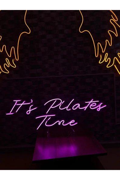 It's Pilates Time Yazılı Neon Tabela - Resim 4