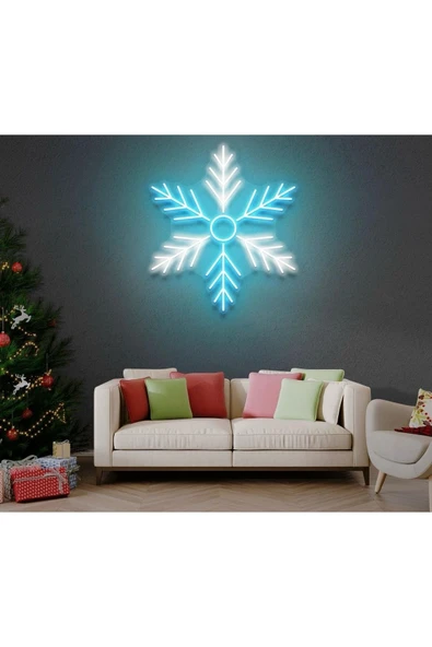 Kar Tanesi Neon Tabela ürün görseli 1
