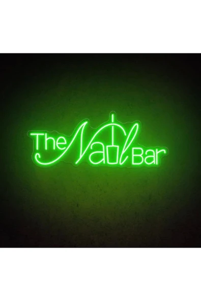 The Nail BAR Yazılı ve Şekilli Neon Tabela ürün görseli 1