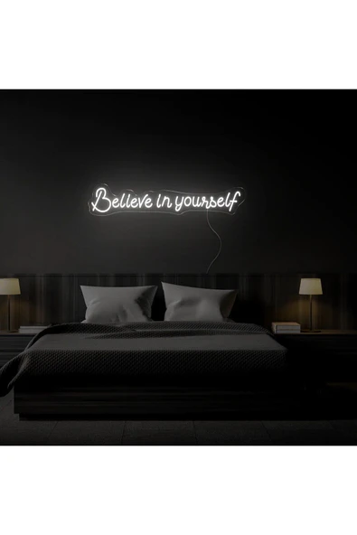 Believe in yourself Yazılı Neon Tabela ürün görseli 1