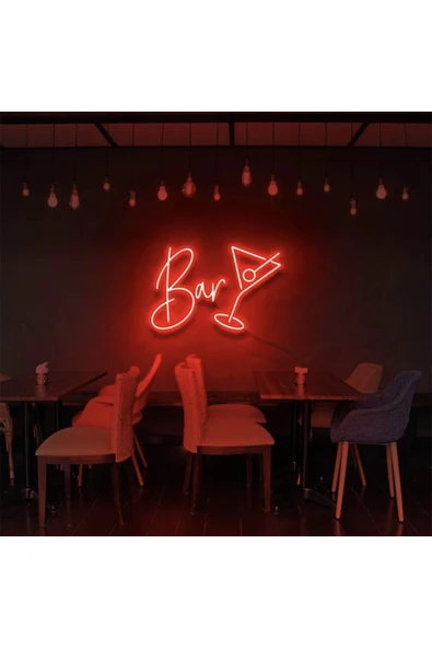 Bar Yazılı ve Şekilli Neon Tabela ürün görseli 1