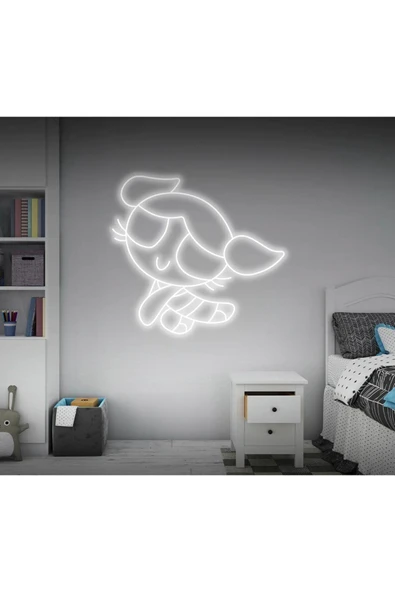 Power Puff Girls Bubbles Figürlü Neon Tabela ürün görseli 1