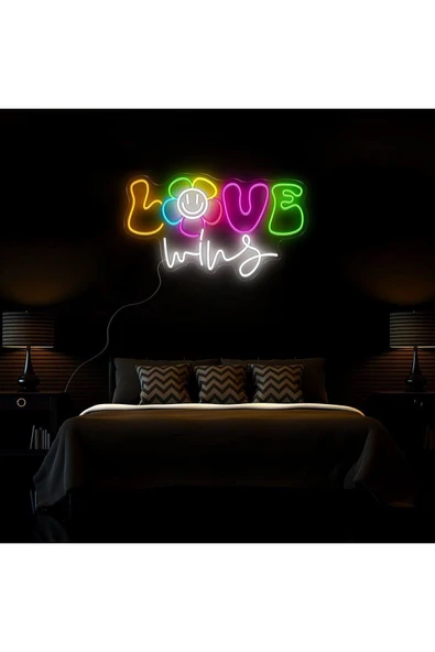 LOVE wins Yazılı Neon Tabela ürün görseli 1