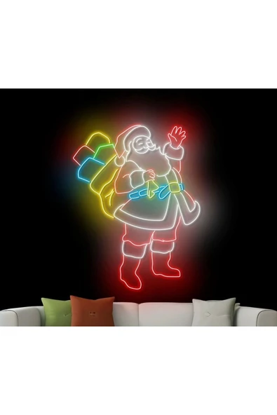 Noel Baba Figürlü Neon Tabela ürün görseli 1