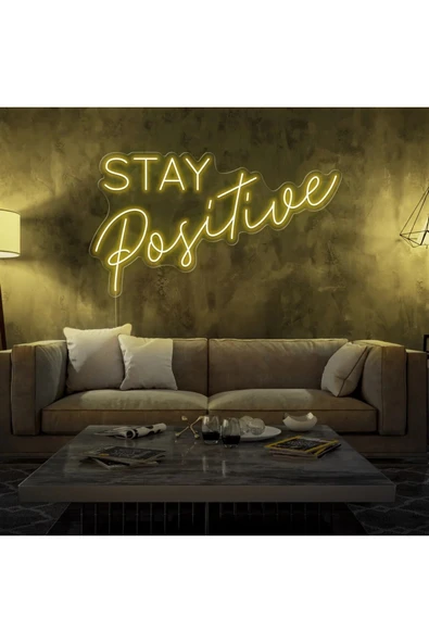 STAY Positive Yazılı Neon Tabela ürün görseli 1