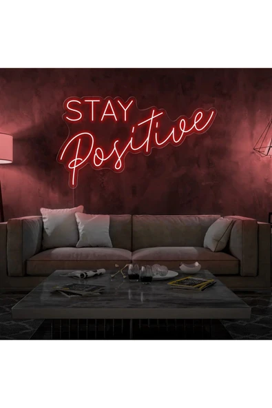STAY Positive Yazılı Neon Tabela ürün görseli 1