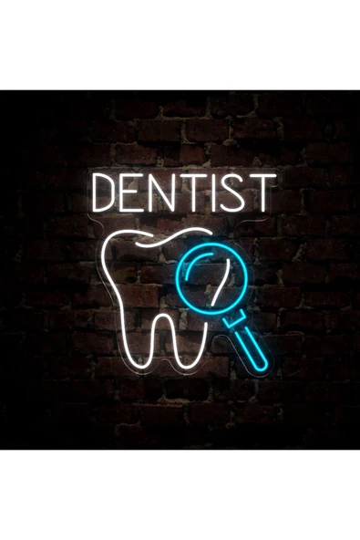 DENTIST Yazılı ve Şekilli Neon Tabela - Resim 2