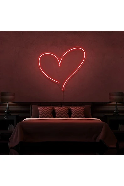 Kalp Figürlü Neon Tabela ürün görseli 1