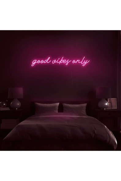 good vibes only Yazılı Neon Tabela ürün görseli 1