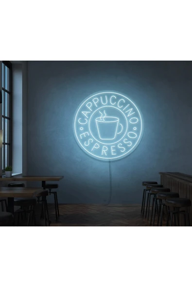 CAPPUCCINO ESPRESSO Yazılı Ve Şekilli Neon Tabela ürün görseli 1