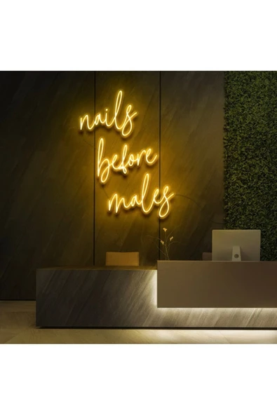 Nails Before Males Yazılı Neon Tabela ürün görseli 1