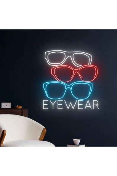 EYEWEAR Yazılı ve Şekilli Neon Tabela ürün görseli 1