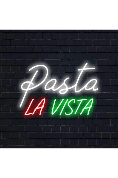 Pasta LA VISTA Yazılı Neon Tabela ürün görseli 1