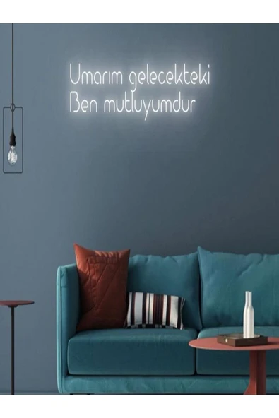Umarım Gelecekteki Ben Mutluyumdur Yazılı Neon Tabela ürün görseli 1