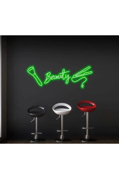 Beauty Yazılı ve Şekilli Neon Tabela ürün görseli 1