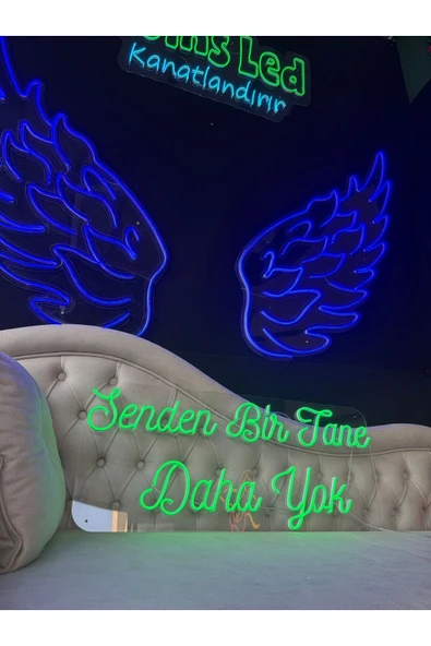 Senden Bir Tane Daha Yok Yazılı Neon Tabela ürün görseli 1