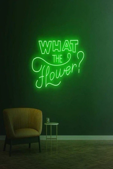 WHAT THE Flower? Yazılı Neon Tabela ürün görseli 1