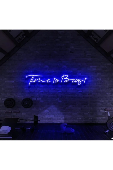 Time to Beast Yazılı Neon Tabela ürün görseli 1