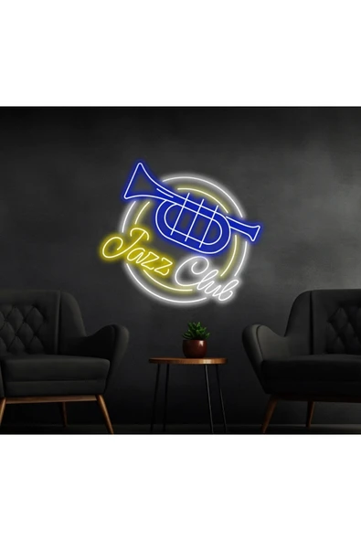 Jazz Club Yazılı ve Şekilli Neon Tabela ürün görseli 1