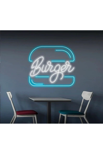 Burger Yazılı ve Şekilli Neon Tabela ürün görseli 1