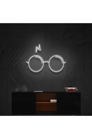 Harry Potter Gözlük ve Yara İzli Neon Tabela ürün görseli 1