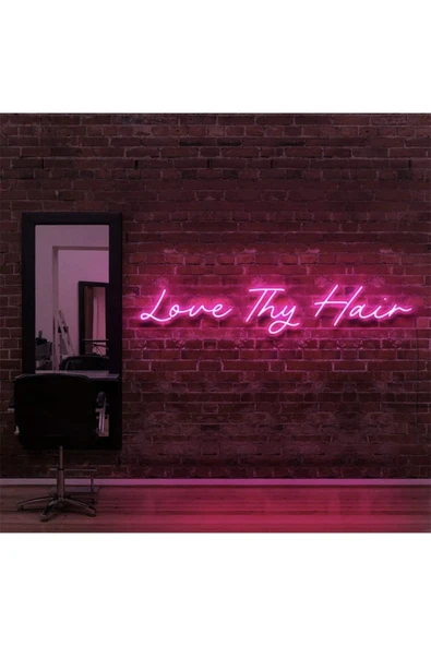 Love Thy Hair Yazılı Neon Tabela ürün görseli 1