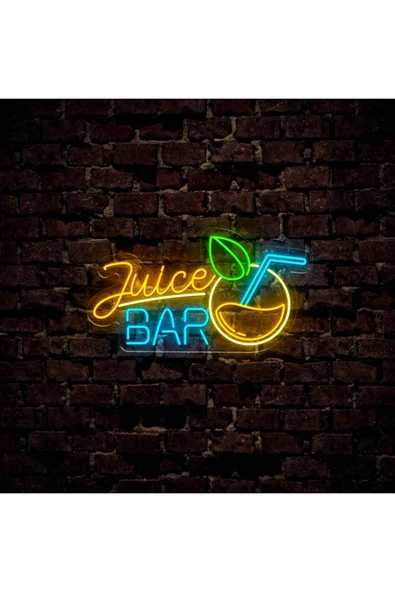 Juice BAR Yazılı ve Şekilli Neon Tabela - Resim 2