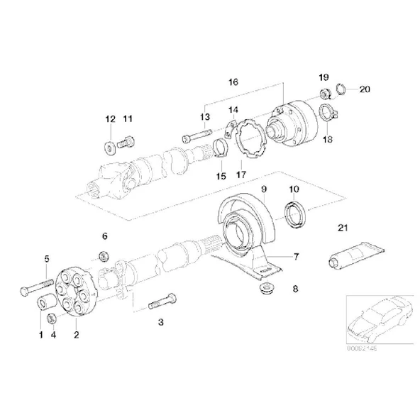 BMW ASPART ŞAFT LASTİĞİ 26111227410 - Resim 2