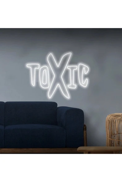 TOXIC Yazılı Neon Tabela ürün görseli 1