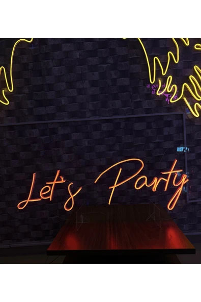 Let’s Party Yazılı Neon Tabela - Resim 2