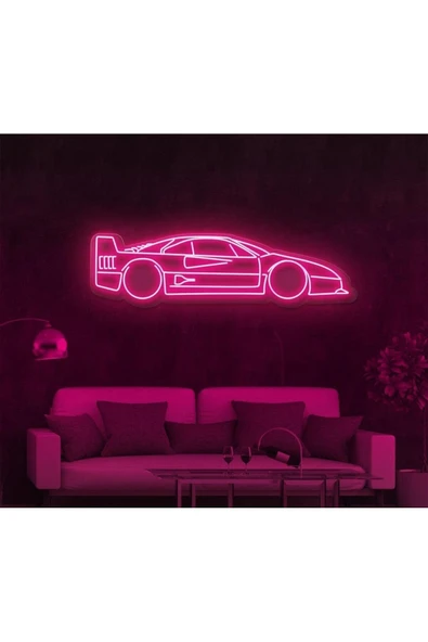 Rent A Carlara Özel Araba Figürlü Neon Tabela ürün görseli 1