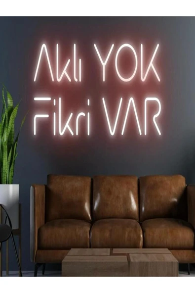 Aklı YOK Fikri VAR Yazılı Neon Tabela ürün görseli 1