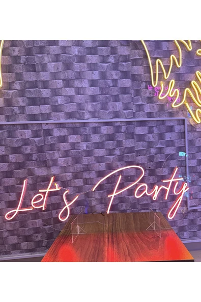Let’s Party Yazılı Neon Tabela ürün görseli 1