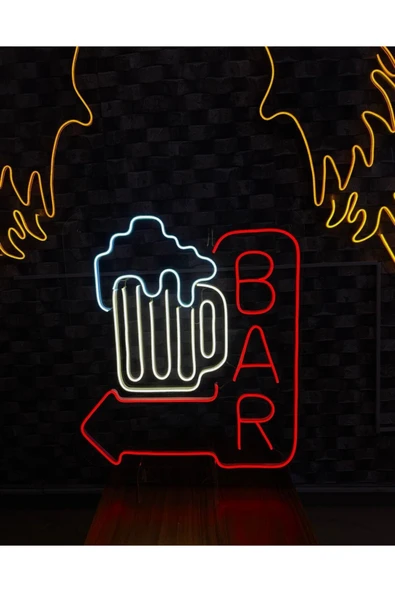 BAR Yazılı ve Şekilli Neon Tabela - Resim 2