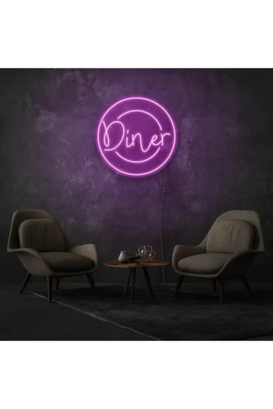 Restoranlara Özel Diner Yazılı Neon Tabela ürün görseli 1