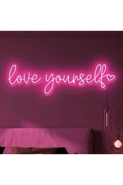 Love Yourself Yazılı Neon Tabela ürün görseli 1