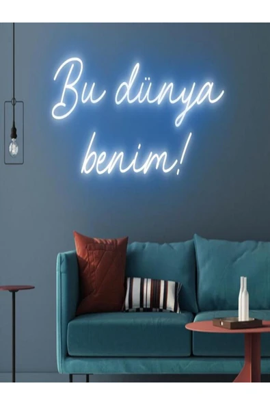 Bu Dünya Benim! Yazılı Neon Tabela ürün görseli 1