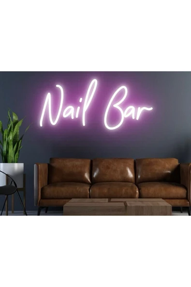 Nail Bar Yazılı Neon Tabela ürün görseli 1
