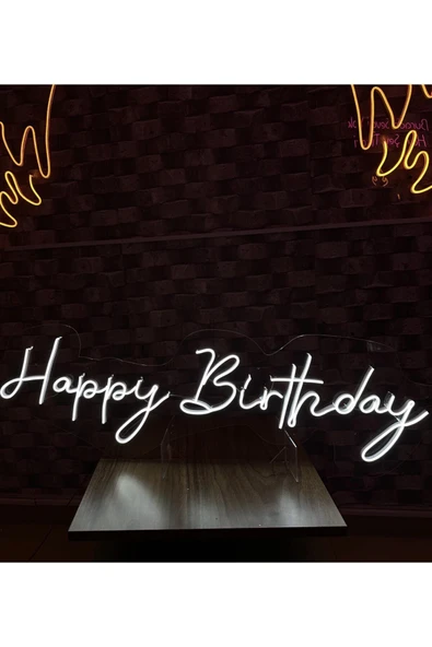 Happy Birthday Yazılı Neon Tabela ürün görseli 1