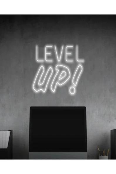 LEVEL UP! Yazılı Neon Tabela - Resim 2