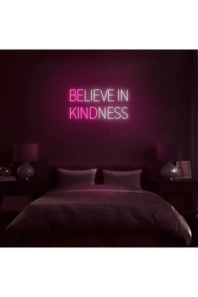 BELIEVE IN KINDNESS Yazılı Neon Tabela ürün görseli 1