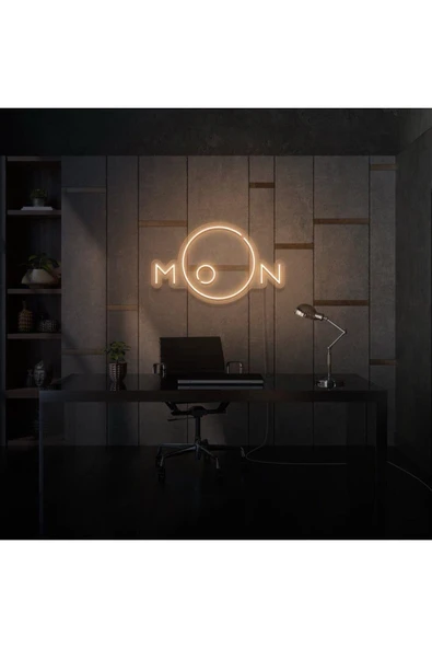 MOON Yazılı Neon Tabela - Resim 2