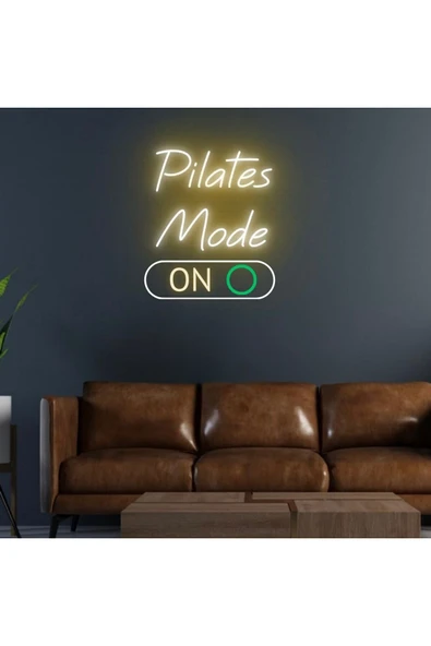 Pilates Mode ON Yazılı Neon Tabela ürün görseli 1