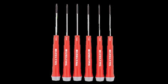 İzeltaş Elektronikçi Tip (Klemens) Torx Uçlu Tornavida Takımı (6 Parça) 4530 00 1006 ürün görseli 1