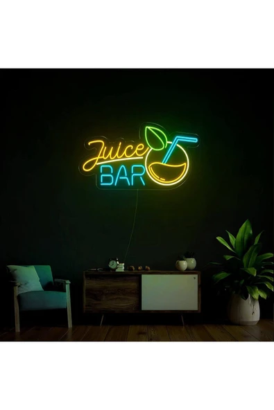 Juice BAR Yazılı ve Şekilli Neon Tabela ürün görseli 1